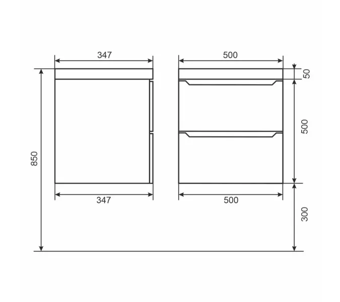 Тумба подвесная  Uperwood Tanos черная матовая, Выбрать цвет: Черный матовый, Выбрать размер: 50, изображение 9