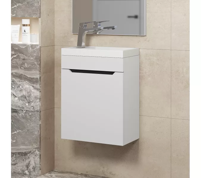 Тумба подвесная Uperwood Tanos 40 белая/графит, Выбрать цвет: Белый/графит