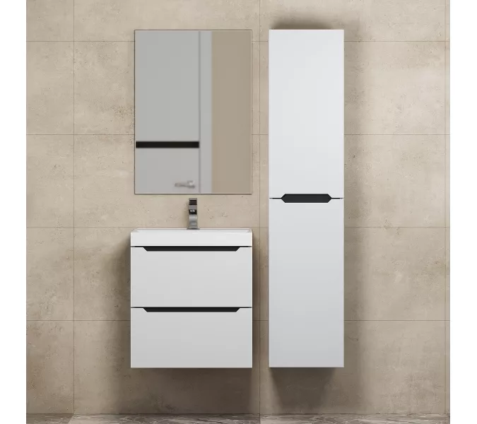 Тумба подвесная Uperwood Tanos белая/графит, Выбрать цвет: Белый/графит, Выбрать размер: 50, изображение 6