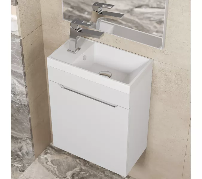 Тумба подвесная Uperwood Tanos 40 белая матовая, Выбрать цвет: Белый матовый, изображение 3