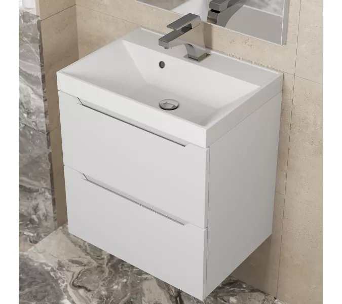 Тумба подвесная Uperwood Tanos белая матовая, Выбрать цвет: Белый матовый, Выбрать размер: 50, изображение 3