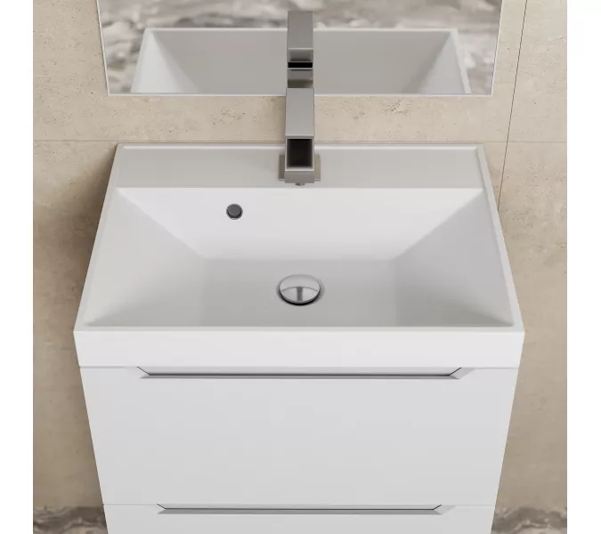 Тумба подвесная Uperwood Tanos белая матовая, Выбрать цвет: Белый матовый, Выбрать размер: 50, изображение 4