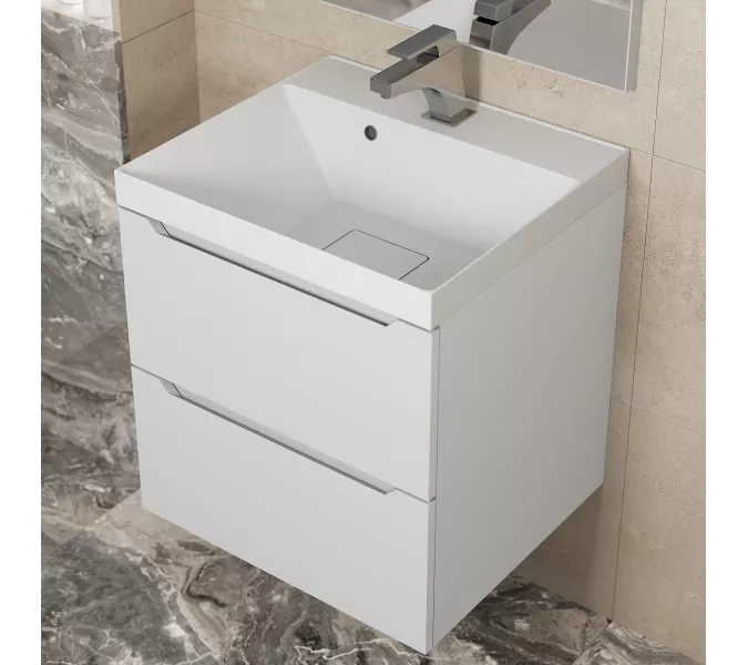 Тумба подвесная Uperwood Tanos NEW белая, Выбрать цвет: Белый матовый, Выбрать размер: 50, изображение 3