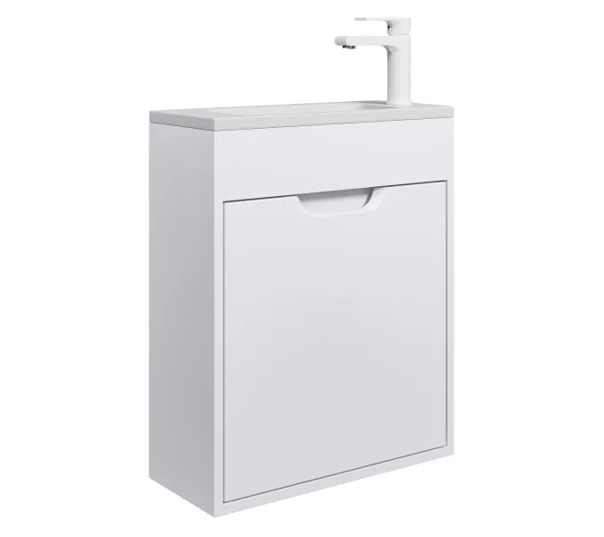 Тумба подвесная Uperwood Modul  белая матовая, Выбрать цвет: Белый матовый, Выбрать размер: 50, изображение 14