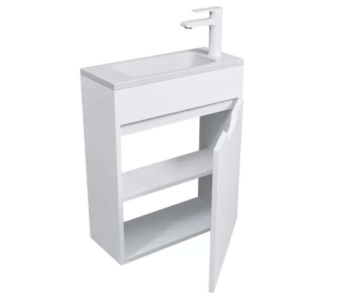 Тумба подвесная Uperwood Modul  белая матовая, Выбрать цвет: Белый матовый, Выбрать размер: 50, изображение 16