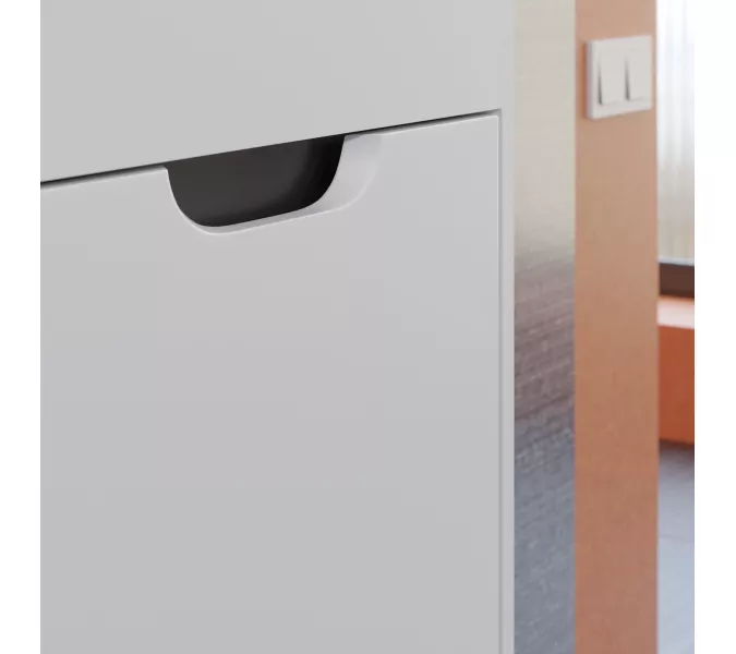 Тумба  подвесная Uperwood Modul, белая/графит, Выбрать цвет: Белый/графит, Выбрать размер: 50, изображение 11