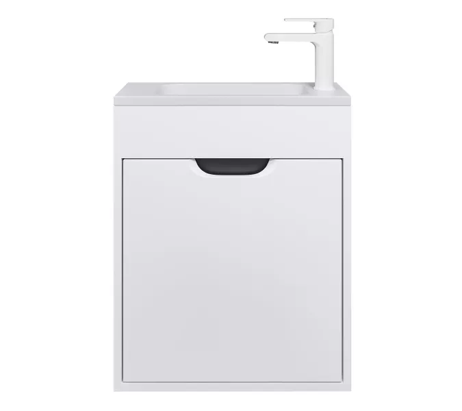 Тумба  подвесная Uperwood Modul, белая/графит, Выбрать цвет: Белый/графит, Выбрать размер: 50, изображение 15