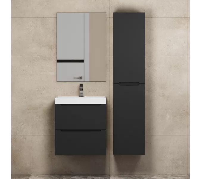 Тумба подвесная Uperwood Tanos NEW черная, Выбрать цвет: Черный матовый, Выбрать размер: 50, изображение 6