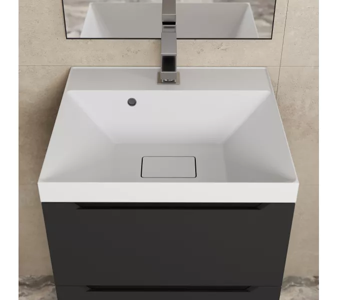 Тумба подвесная Uperwood Tanos NEW черная, Выбрать цвет: Черный матовый, Выбрать размер: 50, изображение 4