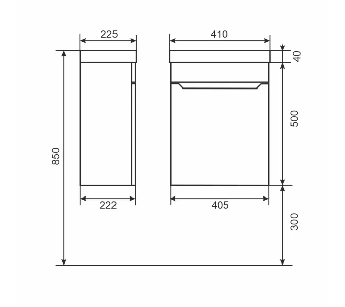 Тумба подвесная Uperwood Tanos 40 белая/графит, Выбрать цвет: Белый/графит, изображение 6