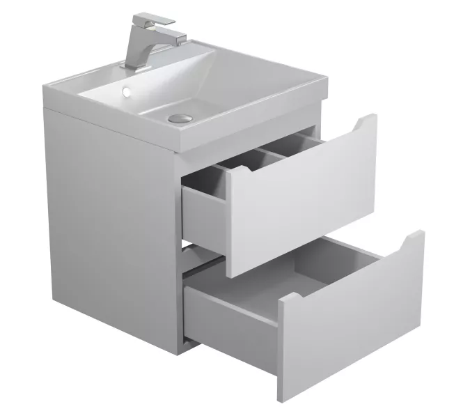 Тумба подвесная Uperwood Tanos белая матовая, Выбрать цвет: Белый матовый, Выбрать размер: 50, изображение 9