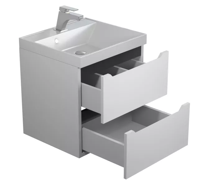 Тумба подвесная Uperwood Tanos белая/графит, Выбрать цвет: Белый/графит, Выбрать размер: 50, изображение 7