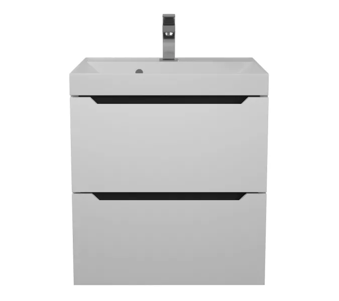 Тумба подвесная Uperwood Tanos белая/графит, Выбрать цвет: Белый/графит, Выбрать размер: 50, изображение 8