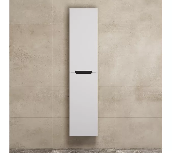 Шкаф-пенал подвесной  Uperwood Tanos   33х150 см, универсальный, белый/графит, Выбрать цвет: Белый/графит