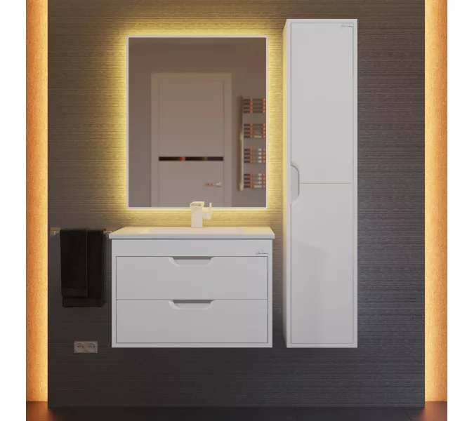 Тумба подвесная Uperwood Modul  белая матовая, Выбрать цвет: Белый матовый, Выбрать размер: 65, изображение 4