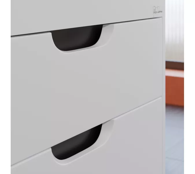 Тумба  подвесная Uperwood Modul  белая/графит, Выбрать цвет: Белый/графит, Выбрать размер: 65, изображение 4