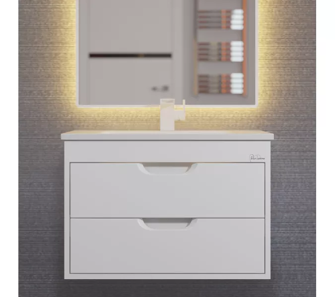 Тумба подвесная Uperwood Modul  белая матовая, Выбрать цвет: Белый матовый, Выбрать размер: 65, изображение 2