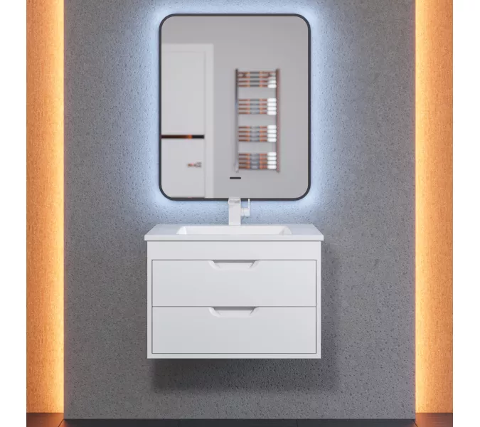 Тумба подвесная Uperwood Modul  белая матовая, Выбрать цвет: Белый матовый, Выбрать размер: 65, изображение 6