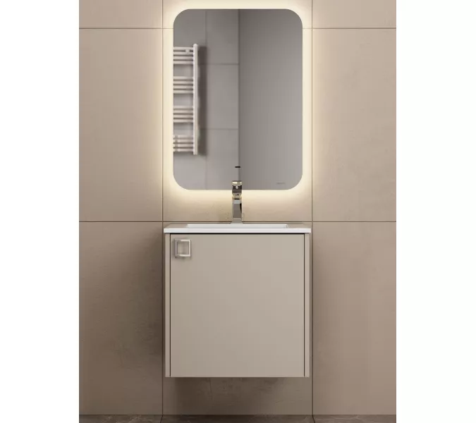 Тумба подвесная  Uperwood Aurora 50 см, бежевый матовый, Выбрать цвет: Бежевый матовый, изображение 6