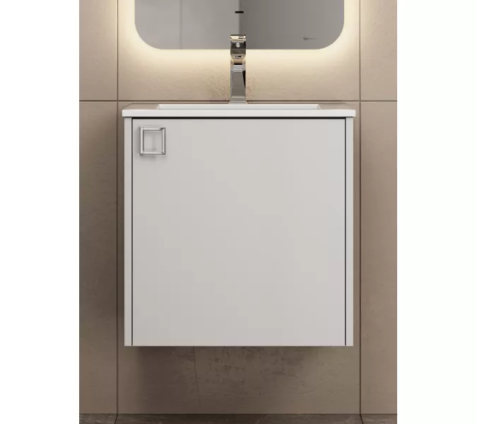 Тумба подвесная Uperwood Aurora 50 см, белый матовый, Выбрать цвет: Белый матовый, изображение 2