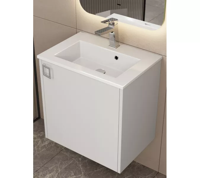 Тумба подвесная Uperwood Aurora 50 см, белый матовый, Выбрать цвет: Белый матовый, изображение 3