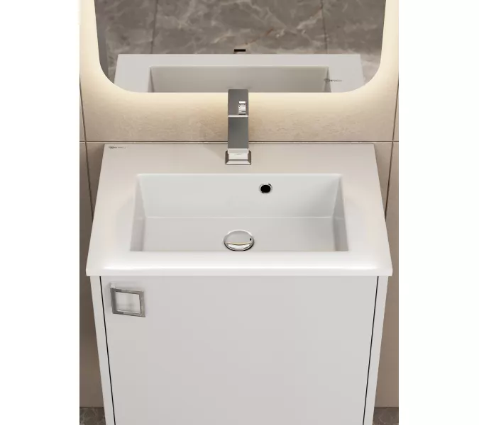 Тумба подвесная Uperwood Aurora 50 см, белый матовый, Выбрать цвет: Белый матовый, изображение 4