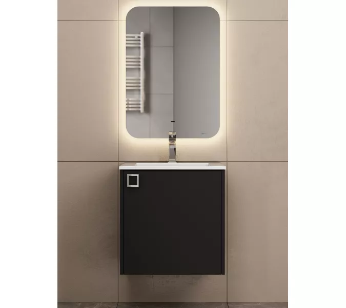 Тумба подвесная Uperwood Aurora 50 см, черный матовый, Выбрать цвет: Черный матовый, изображение 6