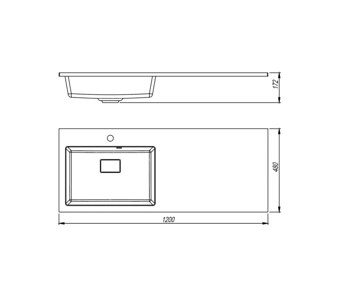 Раковина над стиральной машиной 120 см, Uperwood Cosmos, левая/правая, белый глянец, Выбрать цвет: Белый, Внешний вид: Крыло справа, изображение 4