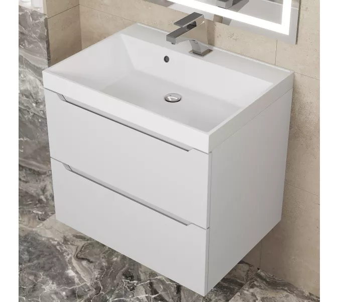 Раковина для ванной  Uperwood Classic, белая глянцевая, Выбрать цвет: Белый, Выбрать размер: 60, изображение 3