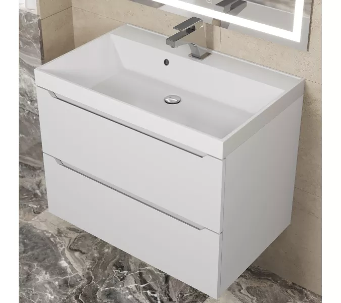 Раковина для ванной  Uperwood Classic, белая глянцевая, Выбрать цвет: Белый, Выбрать размер: 70, изображение 3