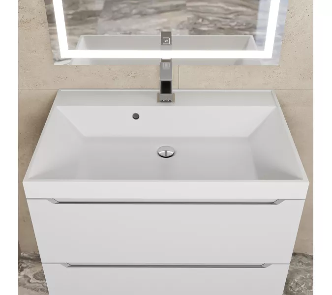 Раковина для ванной  Uperwood Classic, белая глянцевая, Выбрать цвет: Белый, Выбрать размер: 70, изображение 4