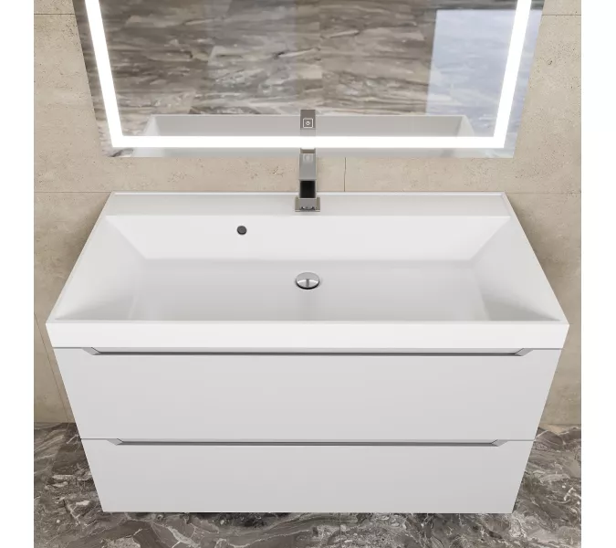 Раковина для ванной  Uperwood Classic, белая глянцевая, Выбрать цвет: Белый, Выбрать размер: 90, изображение 4