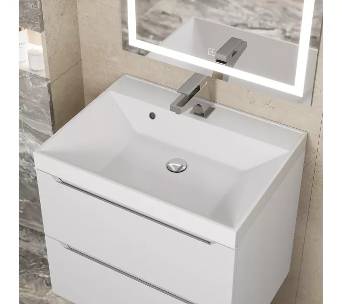 Раковина для ванной  Uperwood Classic, белая глянцевая, Выбрать цвет: Белый, Выбрать размер: 60, изображение 5