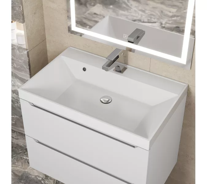 Раковина для ванной  Uperwood Classic, белая глянцевая, Выбрать цвет: Белый, Выбрать размер: 70, изображение 5