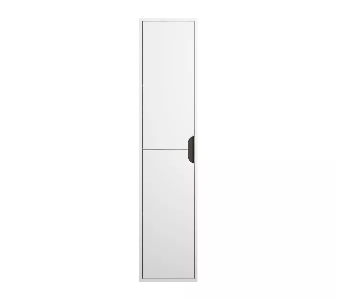 Шкаф-пенал подвесной Uperwood Modul 33х150 см, белый/графит, Выбрать цвет: Белый/графит, изображение 4