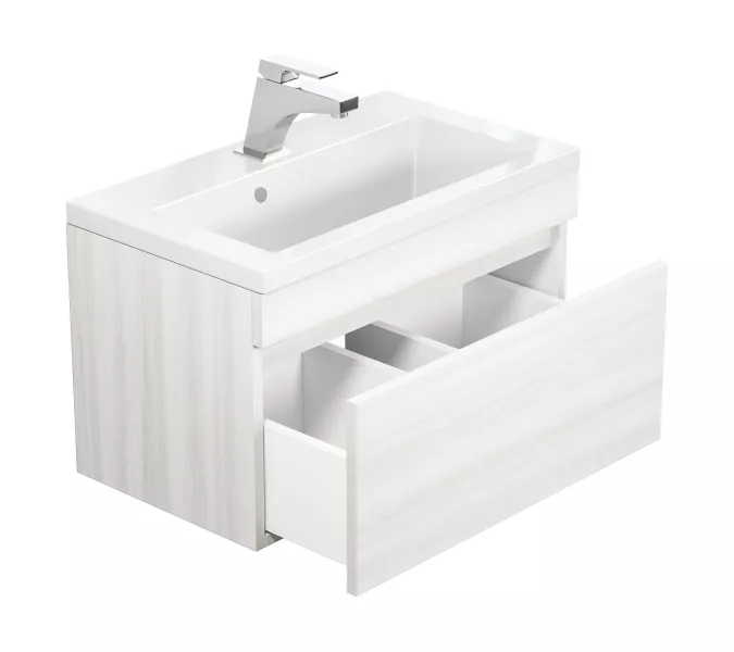 Тумба подвесная  Uperwood Eva  Дуб Харбор Белый, выдвижной ящик, Выбрать цвет: Дуб Харбор Белый, Выбрать размер: 60, изображение 11