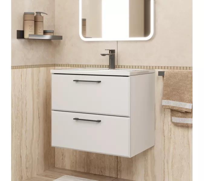 Тумба подвесная Uperwood Foster NEW  белая, Выбрать цвет: Белый, Выбрать размер: 60