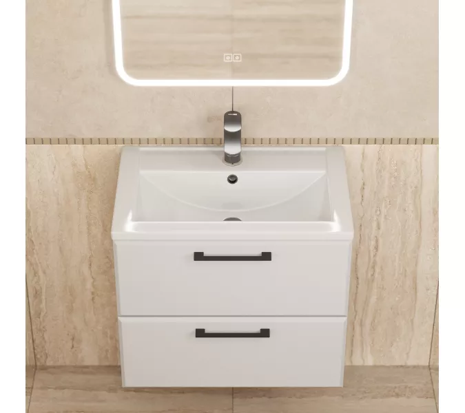 Тумба подвесная Uperwood Foster NEW  белая, Выбрать цвет: Белый, Выбрать размер: 60, изображение 4