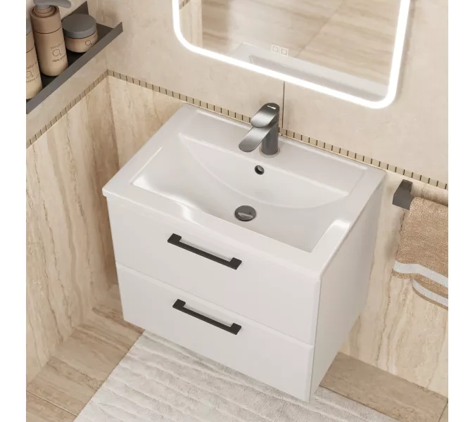 Тумба подвесная Uperwood Foster NEW  белая, Выбрать цвет: Белый, Выбрать размер: 60, изображение 5