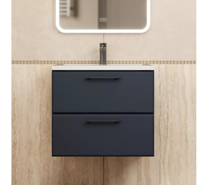 Тумба подвесная  Uperwood Foster New черная, Выбрать цвет: Черный матовый, Выбрать размер: 60, изображение 2