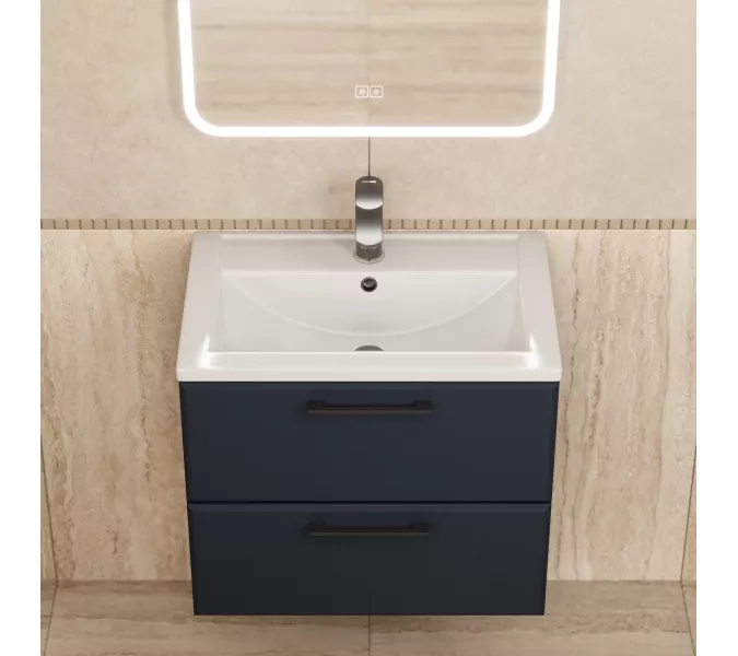 Тумба подвесная  Uperwood Foster New черная, Выбрать цвет: Черный матовый, Выбрать размер: 60, изображение 4