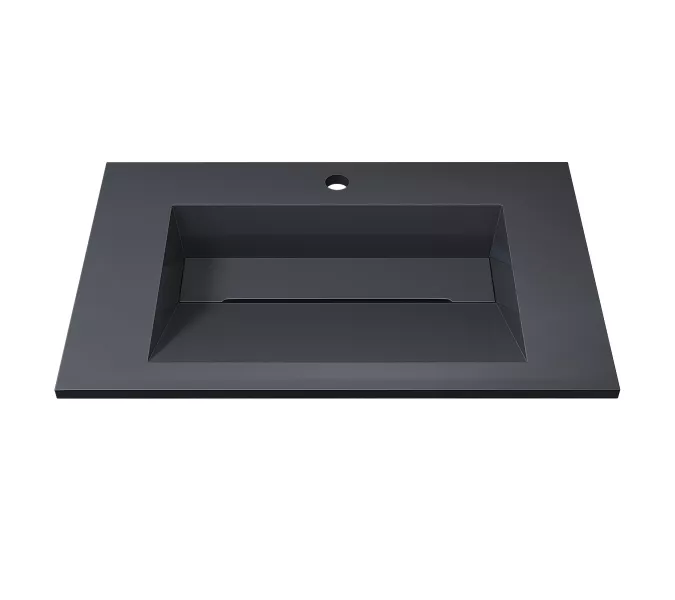 Раковина полувстраиваемая Uperwood Next Premium , серый глянец, Выбрать цвет: Серый, Выбрать размер: 70, изображение 2