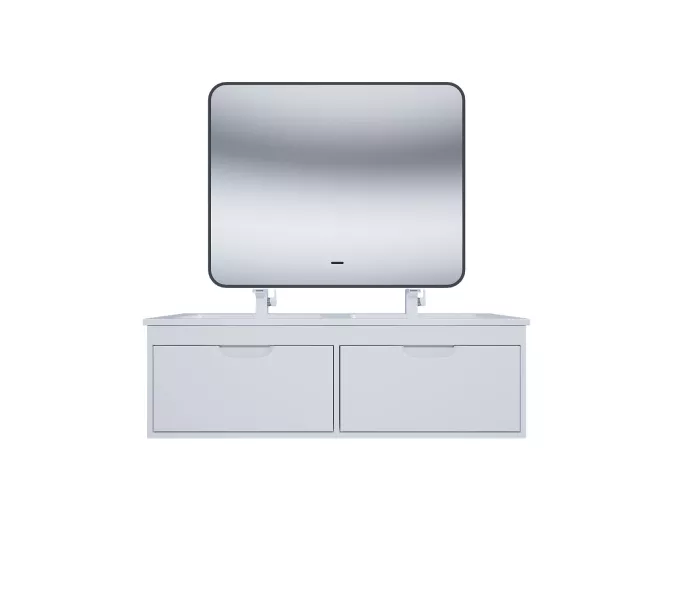 Тумба под двойную раковину Uperwood Modul 120 см, подвесная, матовая, белая, Выбрать цвет: Белый матовый, изображение 6