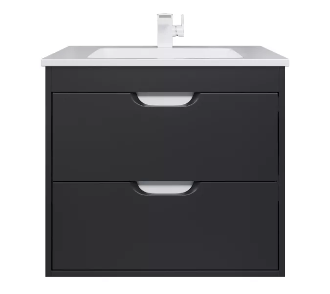 Тумба подвесная Uperwood Modul  черная матовая, Выбрать цвет: Черный матовый, Выбрать размер: 65, изображение 13