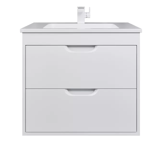 Тумба подвесная Uperwood Modul  белая матовая, Выбрать цвет: Белый матовый, Выбрать размер: 65, изображение 13