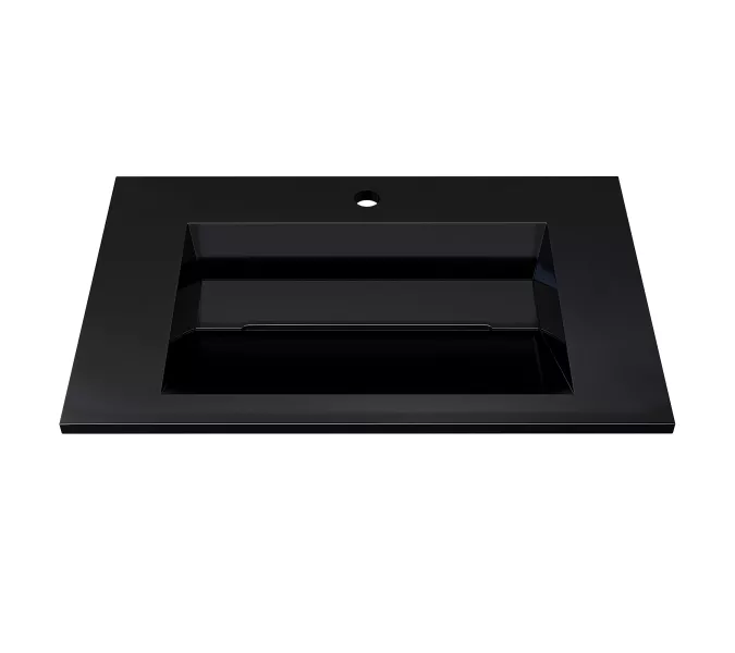 Раковина полувстраиваемая Uperwood Next Premium  черный глянец, Выбрать цвет: Черный, Выбрать размер: 70, изображение 2