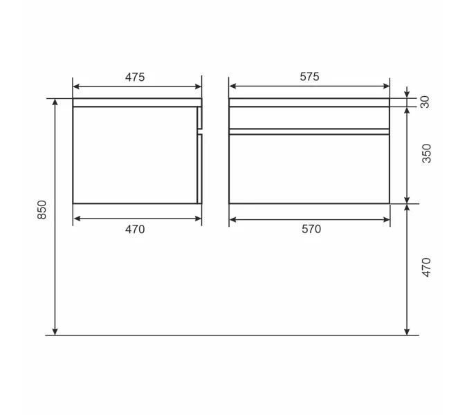 Тумба подвесная  Uperwood Eva  Дуб Харбор Белый, выдвижной ящик, Выбрать цвет: Дуб Харбор Белый, Выбрать размер: 60, изображение 12
