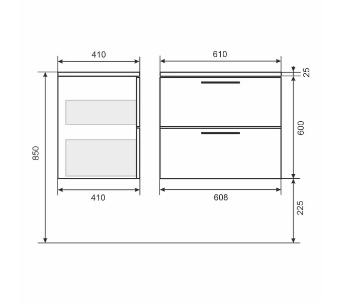 Тумба подвесная Uperwood Foster NEW  белая, Выбрать цвет: Белый, Выбрать размер: 60, изображение 7