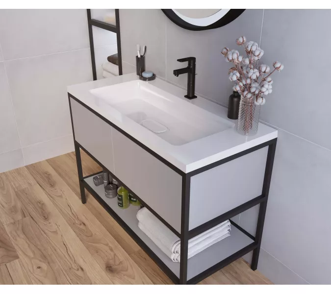 Раковина для ванной Uperwood Modul  белая глянцевая, Выбрать цвет: Белый, Выбрать размер: 100, изображение 9