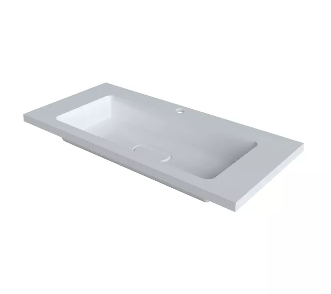 Раковина для ванной Uperwood Modul  белая глянцевая, Выбрать цвет: Белый, Выбрать размер: 100, изображение 4